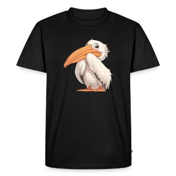 Pélicans Pélican - T-shirt Premium bio Homme - noir - Devant - Nico (187cm)