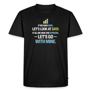 Regardons les données - Data Science Statistiques Données - T-shirt Premium bio Homme - noir - Devant - Nico (187cm)