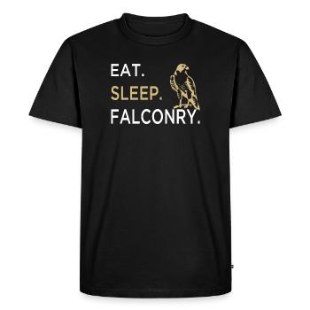 Fauconnerie Fauconnier Fauconnier Fauconnier Fauconnier Oiseau de proie - T-shirt Premium bio Homme - noir - Devant - Nico (187cm)
