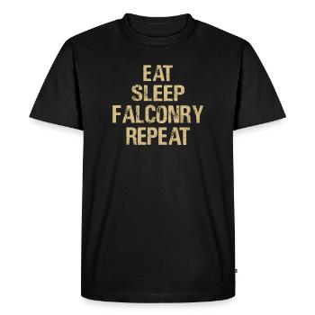 Fauconnerie Fauconnier Fauconnier Fauconnier Fauconnier Oiseau de proie - T-shirt Premium bio Homme - noir - Devant - Nico (187cm)