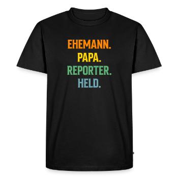 Investigative Reporter Journalist Husband Dad - Men's Premium Organic T-Shirt - black - Front - Nico (187cm)