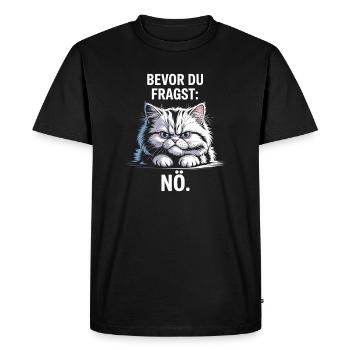 Bevor Du Fragst Nö Katze Morgenmuffel Nein Katzen - T-shirt Premium bio Homme - noir - Devant - Nico (187cm)
