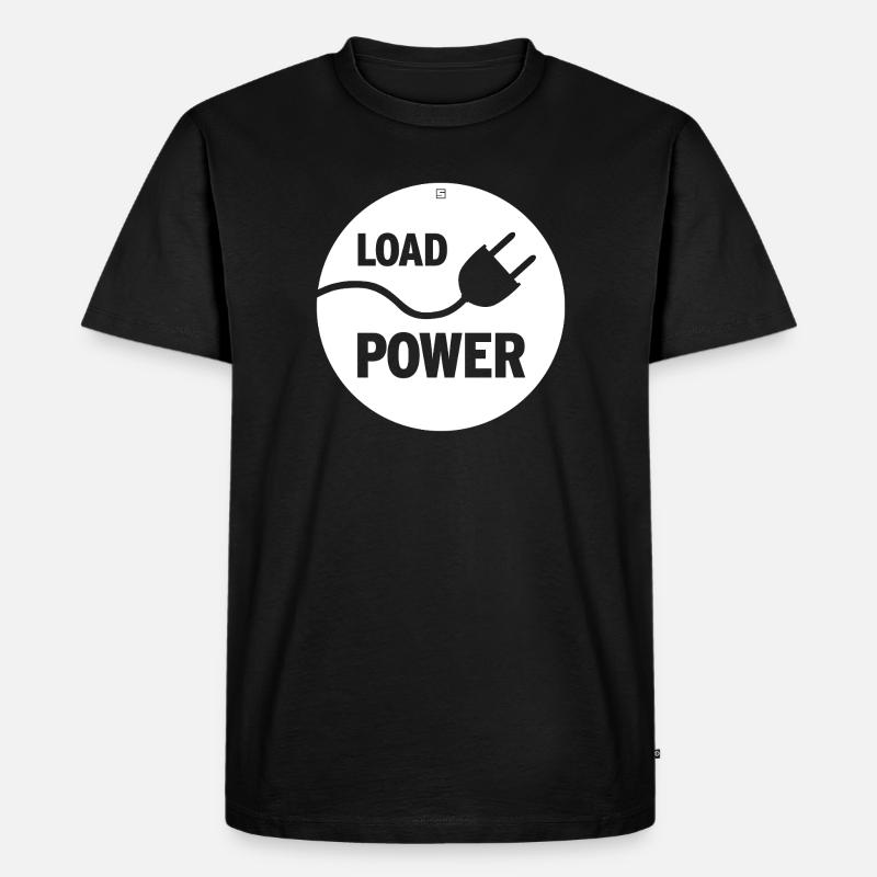 LOAD POWER - Männer Premium Bio T-Shirt - Schwarz