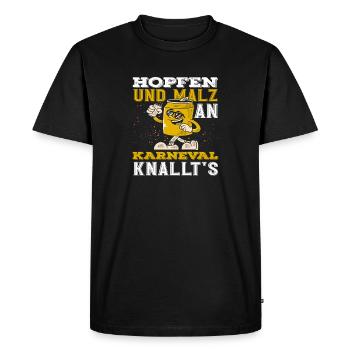 Houblon et malt Funny Carnival Helau Carnival - T-shirt Premium bio Homme - noir - Devant - Nico (187cm)