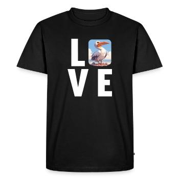 Pélicans Pélican - T-shirt Premium bio Homme - noir - Devant - Nico (187cm)