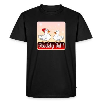 Joyeux Noël Oie de Noël - T-shirt Premium bio Homme - noir - Devant - Nico (187cm)