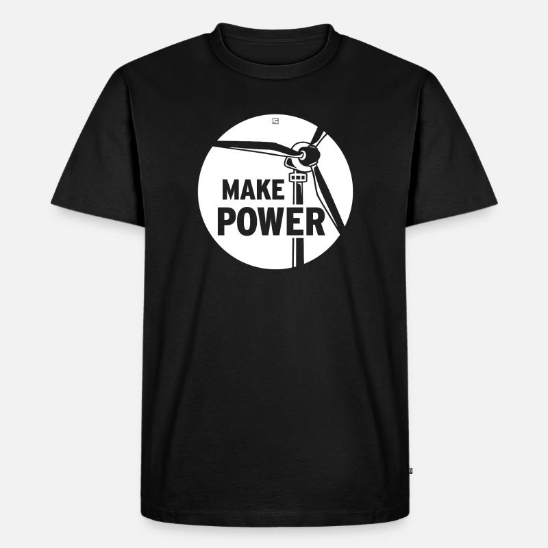 MAKE POWER - Männer Premium Bio T-Shirt - Schwarz