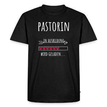 Étudiant en théologie Formation Profession Pasteur - T-shirt Premium bio Homme - noir - Devant - Nico (187cm)