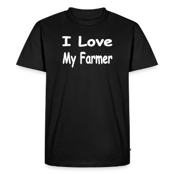cultivateur - T-shirt Premium bio Homme - noir - Devant - Nico (187cm)