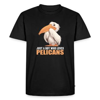 Pélicans Pélican - T-shirt Premium bio Homme - noir - Devant - Nico (187cm)