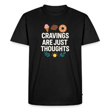 Les fringales ne sont que des pensées, drôle d’amateur de nourriture - T-shirt Premium bio Homme - noir - Devant - Nico (187cm)