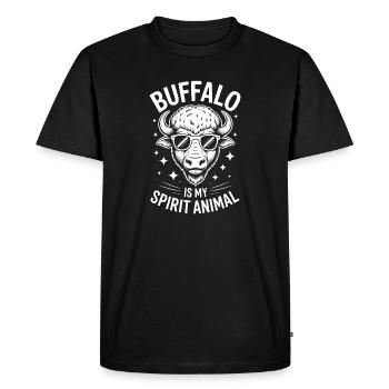 Buffalo Disant Buffalo Drôle Buffalo Cadeau - T-shirt Premium bio Homme - noir - Devant - Nico (187cm)