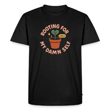 Croissance consciente, Renouvellement printanier, - T-shirt Premium bio Homme - noir - Devant - Nico (187cm)