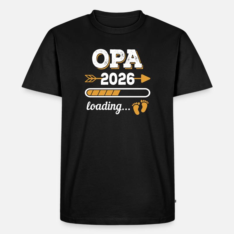 Opa 2026 Loading Zukünftiger Großvater Geschenk - Männer Premium Bio T-Shirt - Schwarz
