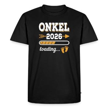 Uncle 2026 Loading Future Uncle Gift - Men's Premium Organic T-Shirt - black - Front - Nico (187cm)