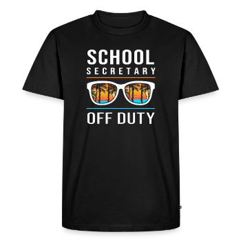 Secrétaire d’école Secrétaire d’école - T-shirt Premium bio Homme - noir - Devant - Nico (187cm)