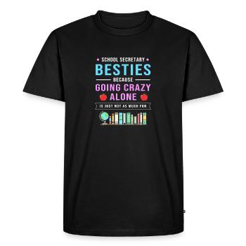 Secrétaire d’école Secrétaire d’école - T-shirt Premium bio Homme - noir - Devant - Nico (187cm)