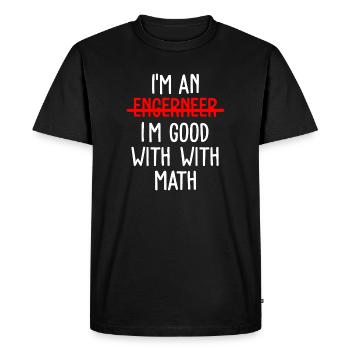 Math Math Math Teacher Mathematician - Men's Premium Organic T-Shirt - black - Front - Nico (187cm)