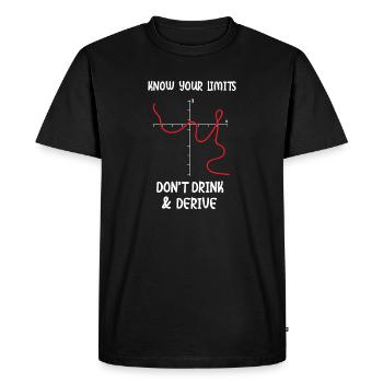 Math Math Math Professeur de mathématiques Mathématicien - T-shirt Premium bio Homme - noir - Devant - Nico (187cm)