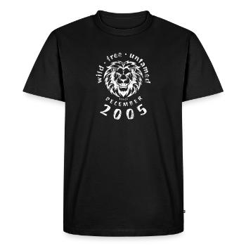 Wild, free & untamed since 12/2005 - Men's Premium Organic T-Shirt - black - Front - Nico (187cm)