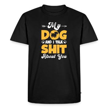 Meilleur cadeau de papa de chien Dog Lover - T-shirt Premium bio Homme - noir - Devant - Nico (187cm)