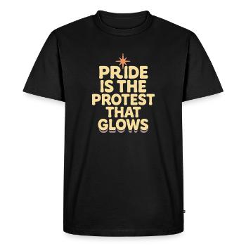 Groovy Pride Retro Equality Queer Story - Men's Premium Organic T-Shirt - black - Front - Nico (187cm)