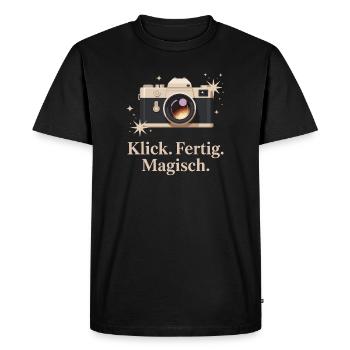 Click Done Magical Retro Camera Enthusiasts - Men's Premium Organic T-Shirt - black - Front - Nico (187cm)