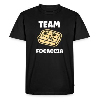 Équipe Focaccia  - T-shirt Premium bio Homme - noir - Devant - Nico (187cm)