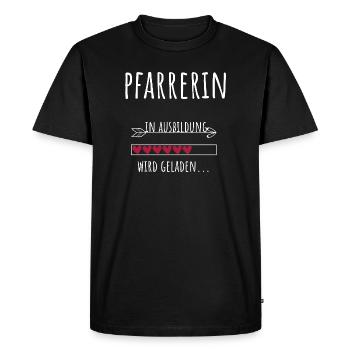 Théologie Profession étudiante Éducation Pasteur - T-shirt Premium bio Homme - noir - Devant - Nico (187cm)