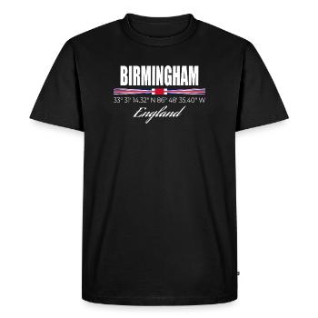Birmingham - T-shirt Premium bio Homme - noir - Devant - Nico (187cm)