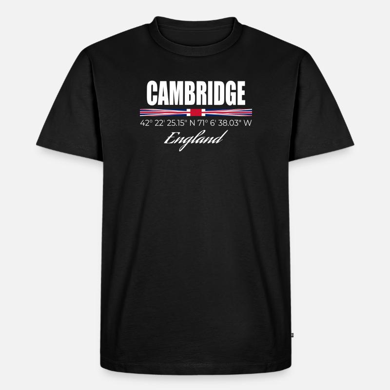 Cambridge - Männer Premium Bio T-Shirt - Schwarz
