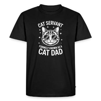 Chats Disant Papa Papa Drôle Chats Cadeau - T-shirt Premium bio Homme - noir - Devant - Nico (187cm)