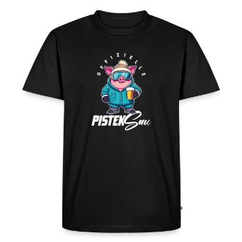 Pistes Sau Ski Masque d’après-ski - T-shirt Premium bio Homme - noir - Devant - Nico (187cm)