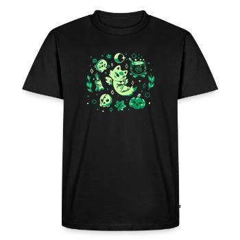 Ambiance verte d’Halloween - T-shirt Premium bio Homme - noir - Devant - Nico (187cm)