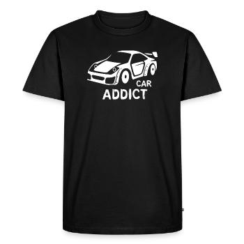 Car Addict – Conception de réglage de course - T-shirt Premium bio Homme - noir - Devant - Nico (187cm)