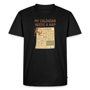 Vacances Gueule de bois Après Noël Humeur Nouvel An - T-shirt Premium bio Homme - noir - Devant - Nico (187cm)