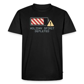 Vacances Gueule de bois Après Noël Humeur Nouvel An - T-shirt Premium bio Homme - noir - Devant - Nico (187cm)