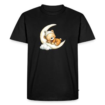 ours en peluche endormi - T-shirt Premium bio Homme - noir - Devant - Nico (187cm)
