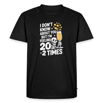 Skeleton Cheers 40e anniversaire - T-shirt Premium bio Homme - noir - Devant - Nico (187cm)