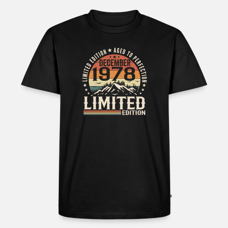 Dezember 1978 - Männer Premium Bio T-Shirt - Schwarz