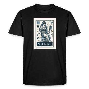 Virgo Star Sign - Astrology - Men's Premium Organic T-Shirt - black - Front - Nico (187cm)