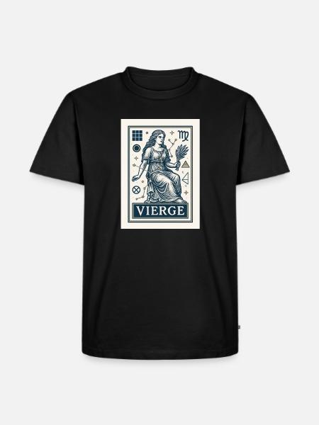 Virgo Star Sign - Astrology - Men's Premium Organic T-Shirt - black