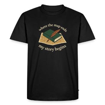 Booktok Fantasy Bookish Humor Gift for - Men's Premium Organic T-Shirt - black - Front - Nico (187cm)