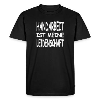 Travail manuel - T-shirt Premium bio Homme - noir - Devant - Nico (187cm)