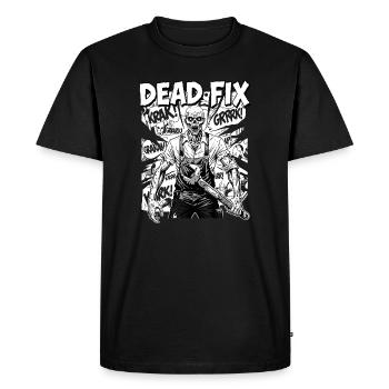 Zombie Mechanic Chainsaw Hero - Men's Premium Organic T-Shirt - black - Front - Nico (187cm)