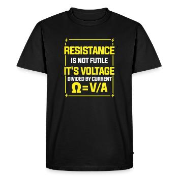 Physique Physicien Physique Étudiant en physique Professeur de physique - T-shirt Premium bio Homme - noir - Devant - Nico (187cm)
