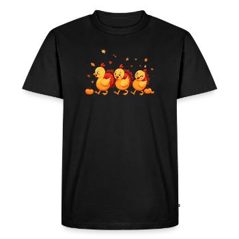 Bébé dinde de Thanksgiving - T-shirt Premium bio Homme - noir - Devant - Nico (187cm)