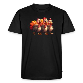 Bébé dinde de Thanksgiving - T-shirt Premium bio Homme - noir - Devant - Nico (187cm)