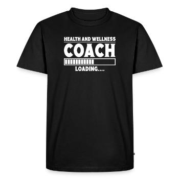 Powerlifting Bodybuilder Wellness Coach Loading - Men's Premium Organic T-Shirt - black - Front - Nico (187cm)