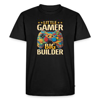 Building Blocks Gamer Gaming Brick Builder - Men's Premium Organic T-Shirt - black - Front - Nico (187cm)